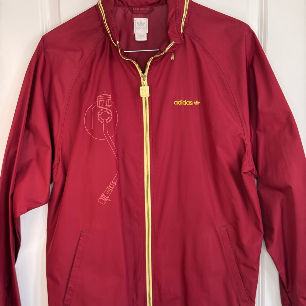 Adidas originals, DEF jam collection, men’s burgundy jacket